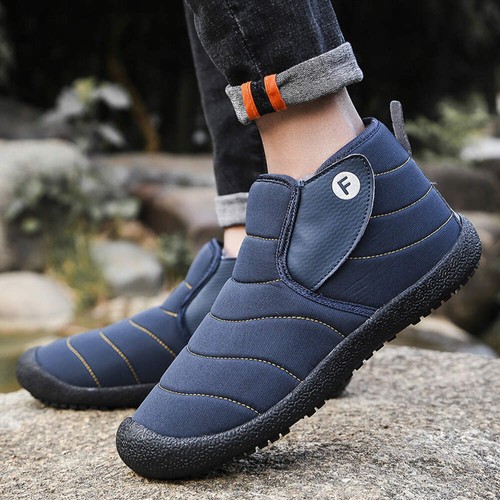 Mens Snow Boots Waterproof Thick Non-Slip Rubber Sole for Hard Ground Autumn and - Picture 33 of 52