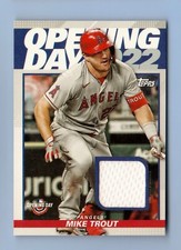 2022 Opening Day Relic ODR-MT Mike Trout Angels OF Jersey 
