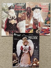 Lot Of 3 Patterns Needlecraft Shop Father Christmas Se or Santa Melody