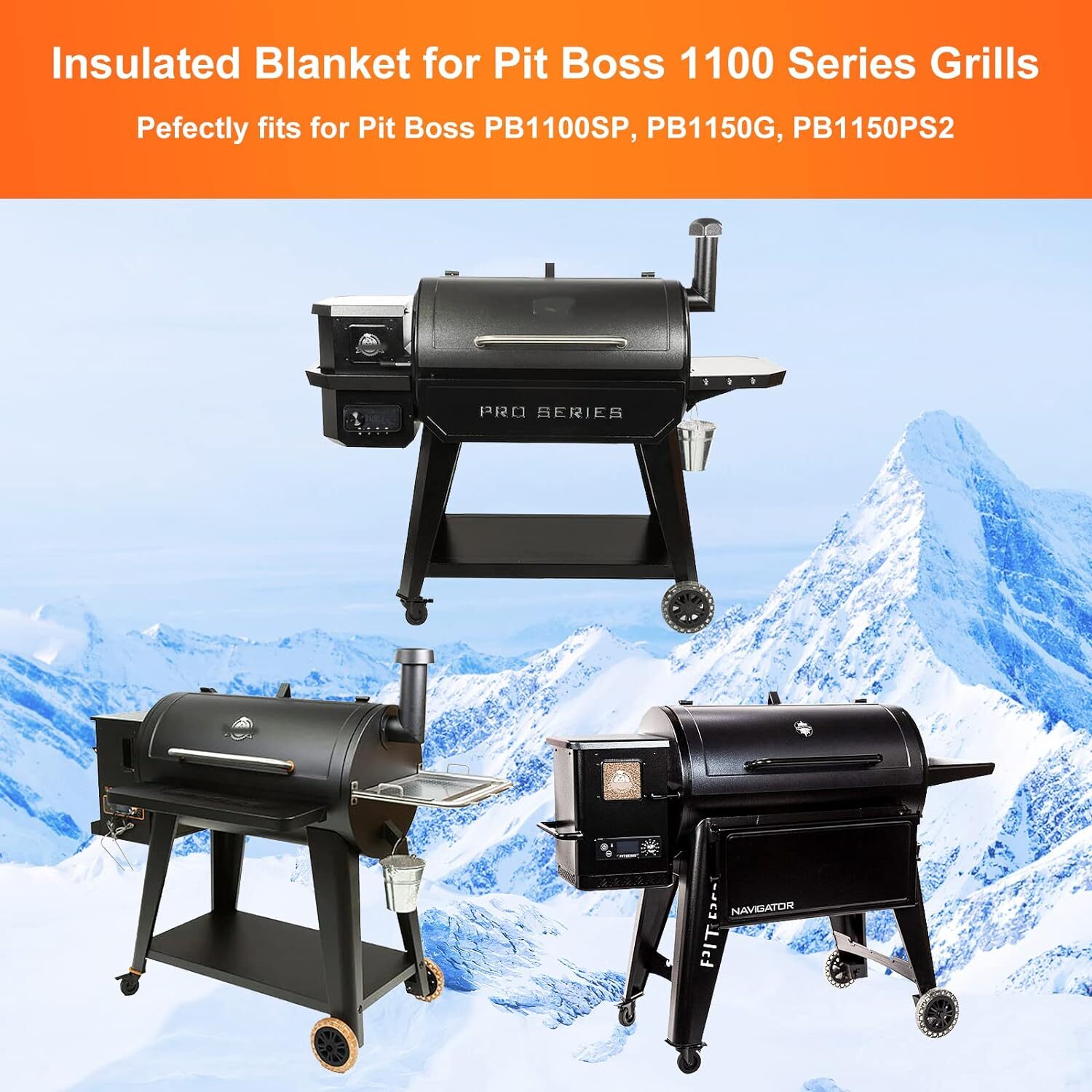 Grill Thermal Insulated Blanket for Pit Boss Pro V3 1150 Pellet Grill