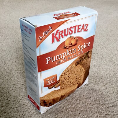 2016 Krusteaz Pumpkin Spice Quick Bread Mix Unopened Box Movie Set Prop NOS