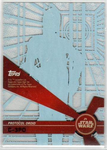 STAR WARS 2017 TOPPS HIGH TEK #24 C-3PO FORM 1 PATTERN 1 DS TRENCH - Picture 2 of 2