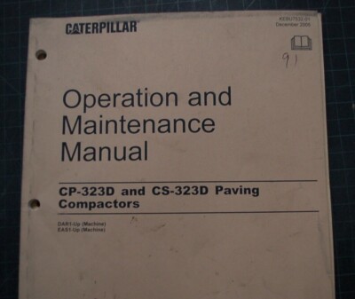 CAT Caterpillar CS/CP-323D Roller Operation Operator Maintenance Manual guide