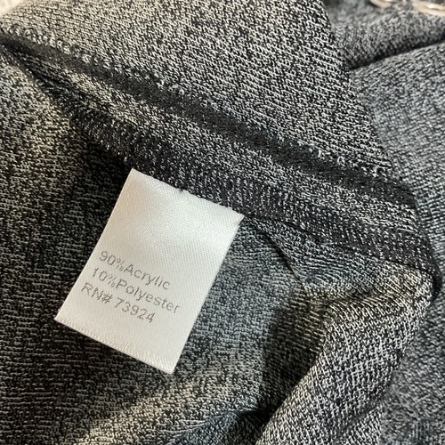 Misook Strickjacke Staubtuch Gr. 0X grau lang vorne offen Ösen Details - Bild 9 von 10