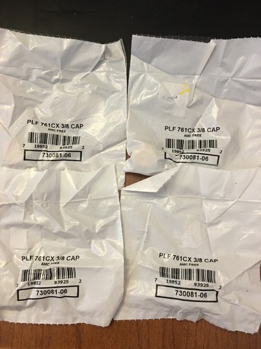 Lot of 4 Anderson Metals 730081-06 Brass Compression Tube Cap, 3/8"