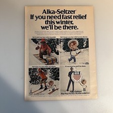 1980 Alka-Seltzer Print Ad Sammy Davis Jr Olympics Plop Plop Fizz Fizz Original
