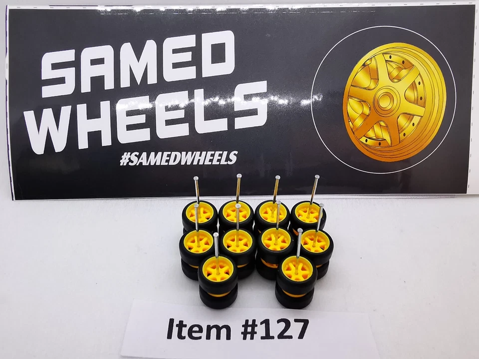 5 件套 ECO Samed 车轮 6 辐黄色轮辋 #127 — 第 4/4 张图片