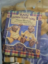 TERESA KOGURT  FLEECE BLANKET  - BOOKS ARE FUN -  53.25 x 64 .25 INCHES - NEW