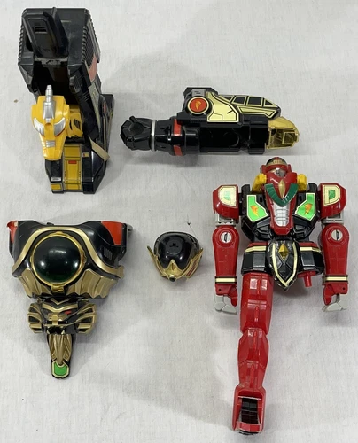 VTG 1994 MMPR POWER RANGERS DELUXE THUNDER MEGAZORD PARTS LOT AS IS READ