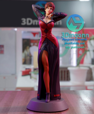 Vice, King of Fighters 3D Druck, Fan Art, sexy Pin-Up Figur, UNBEMALT