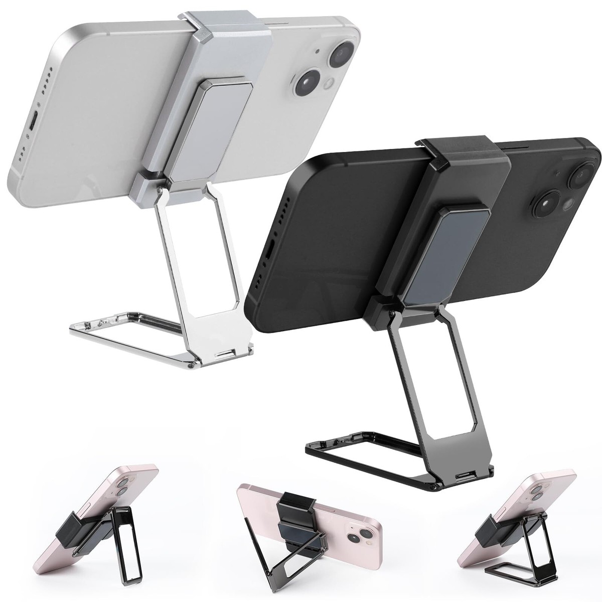 Back Clip Type 360 Folding Bracket Portable Phone Stand for All Phones  Holder