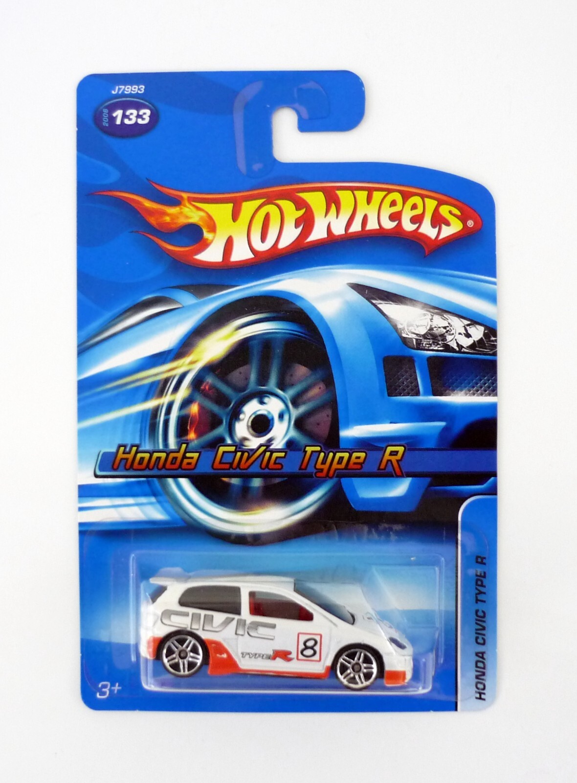 Hot Wheels Honda Civic Type R #133 White Die-Cast Car 2006