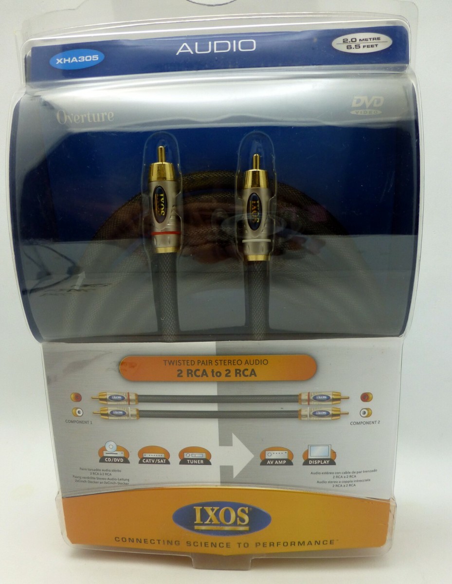 IXOS Overture XHA305 RCA Audio Interconnect Cables 2 meter Pair | eBay