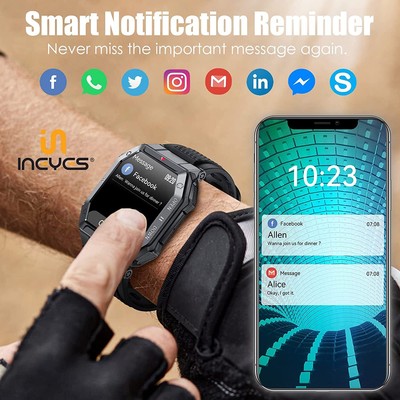 Smartwatch Herren Damen Für Xiaomi Samsung Armbanduhr Blutdruck Fitness Tracker