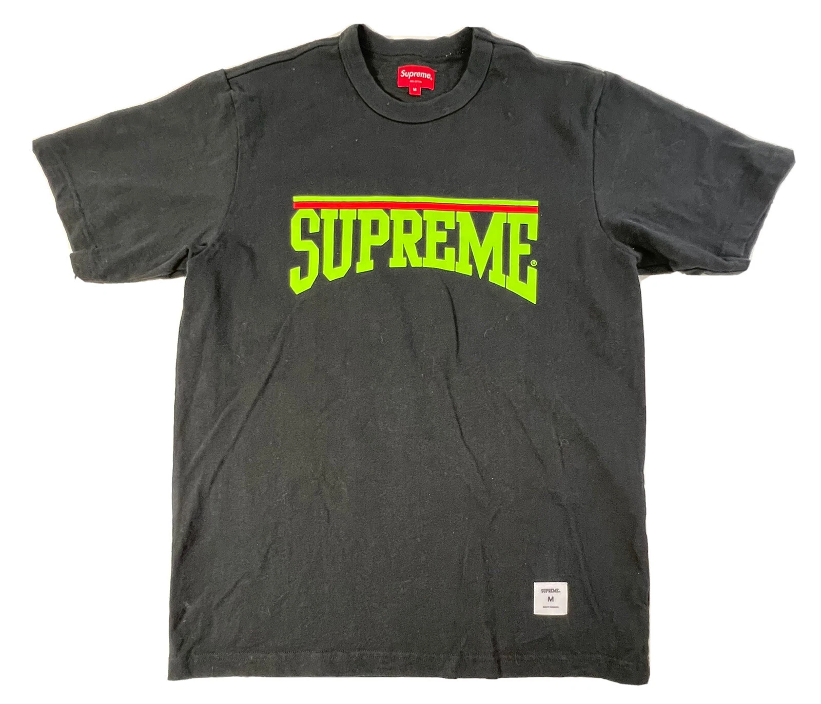 Chemise noire logo vert Supreme Arch taille moyenne