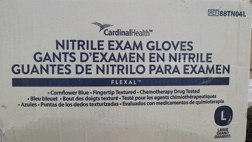 Cardinal Health Nitrile Exam Gloves Flexal , Finger Texture 2,000 Count Case - Picture 9 of 14