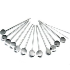 Reusable Spoon Drink Straws Value Pack Set of 12 2 Cleaners 7.8 inch