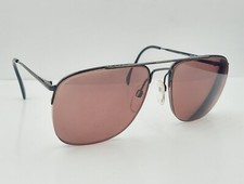 Vintage Silhouette M7011 Black Pilot Metal Half-Rim Sunglasses FRAMES ONLY