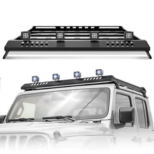 Roof Rack Storage Cargo For 07-2024 Jeep Wrangler JK JL Unlimited & Gladiator JT