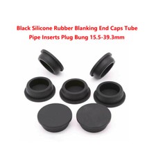 Black Silicone Rubber Blanking End Caps Tube Pipe Inserts Plug Bung 15.5-39.3mm