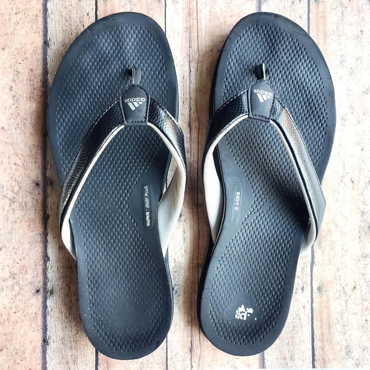 Adidas Flip Womens 7 Supercloud Plus Thong Black Slip on Sandal B25342 eBay