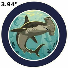 Hammerhead Shark - Car Truck Window Bumper Graphics Vinyl Sticker Auto Decal