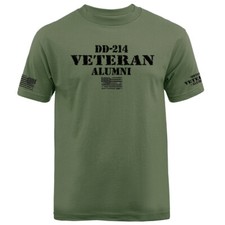 DD214 Alumni US Army Military Veteran American Pride Graphic T-shirt