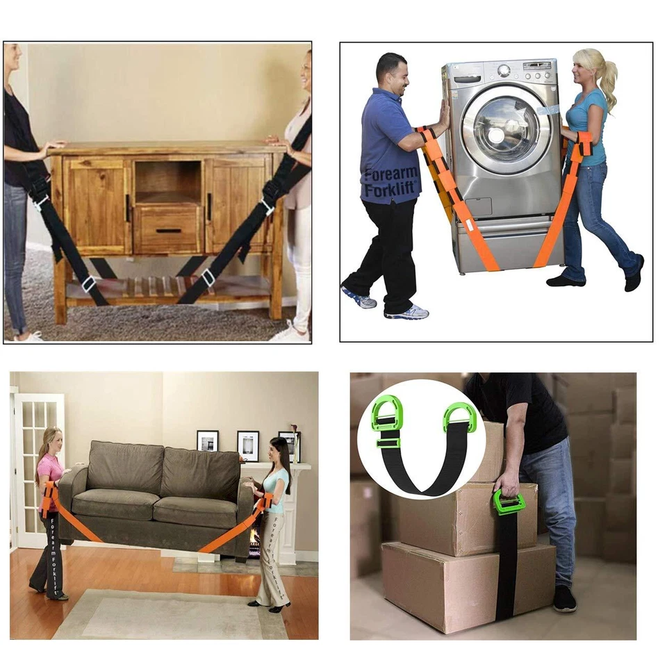 Tragegurte Umzug 2 Personen Tragegurt Transportgurt Schwerlast Möbelgurt Hebe... - Bild 3 von 4