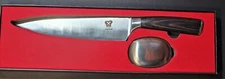 Maranc Fine 8 in Chefs knife made in Romainia German steel pakka wood handle