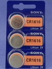 SONY  CR1616  LITHIUM 3V  BATTERY  3Pcs