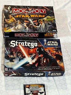 Star Wars Game Bundle   Galactic Battlegrounds Saga (PC), Stratego, Monopoly