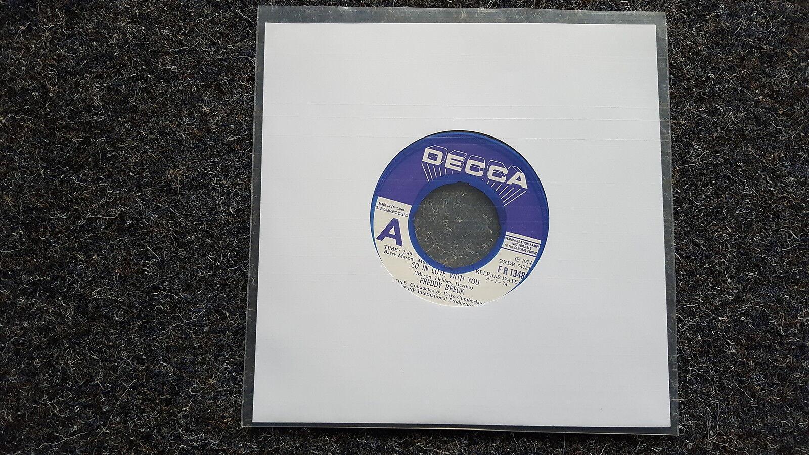 7"" Single Vinyl Freddy Breck - So in love with you SUNG IN ENGLISH PROMO