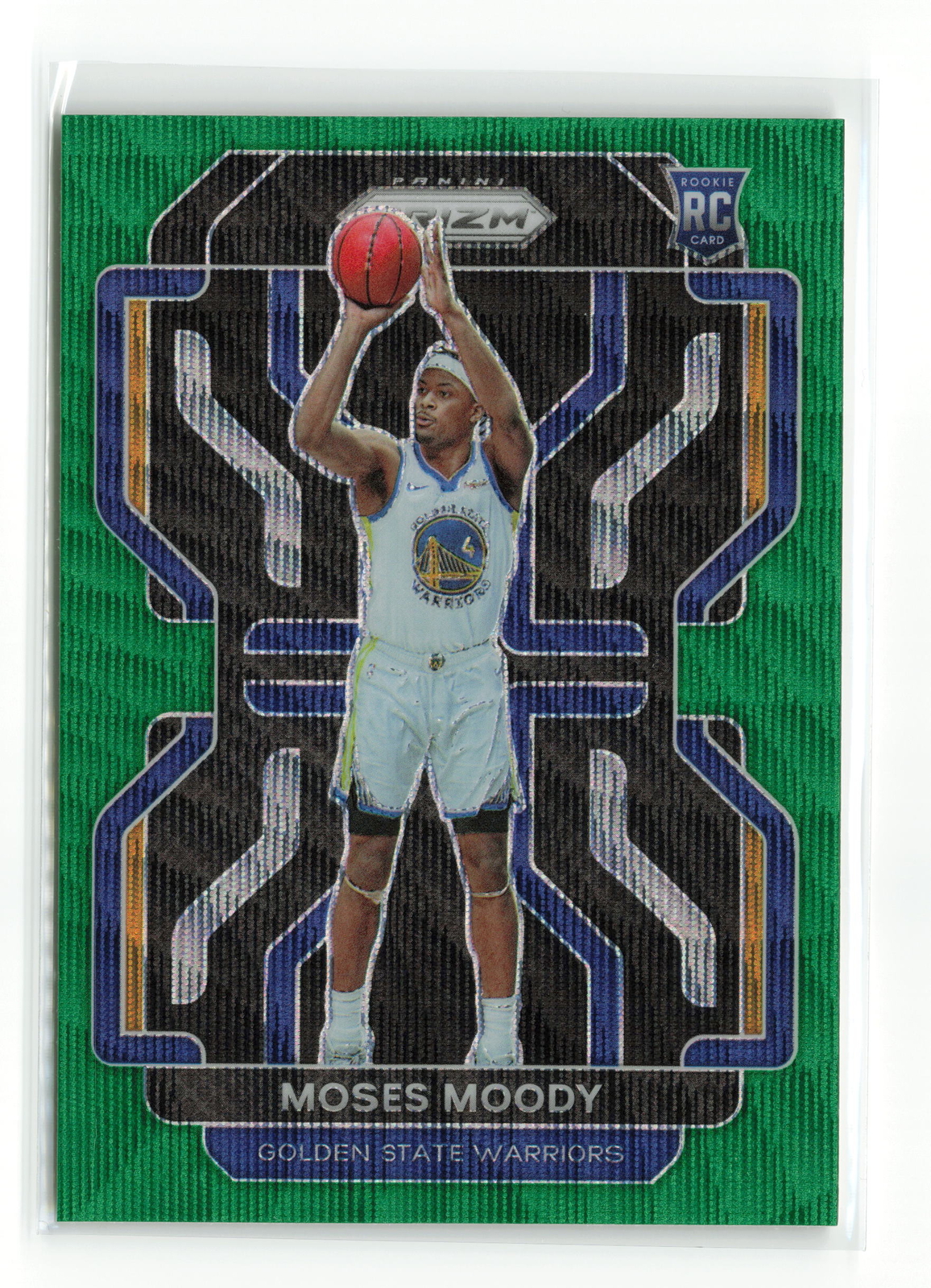 MOSES MOODY #308 RC 2021-22 PANINI PRIZM WARRIORS Green Wave