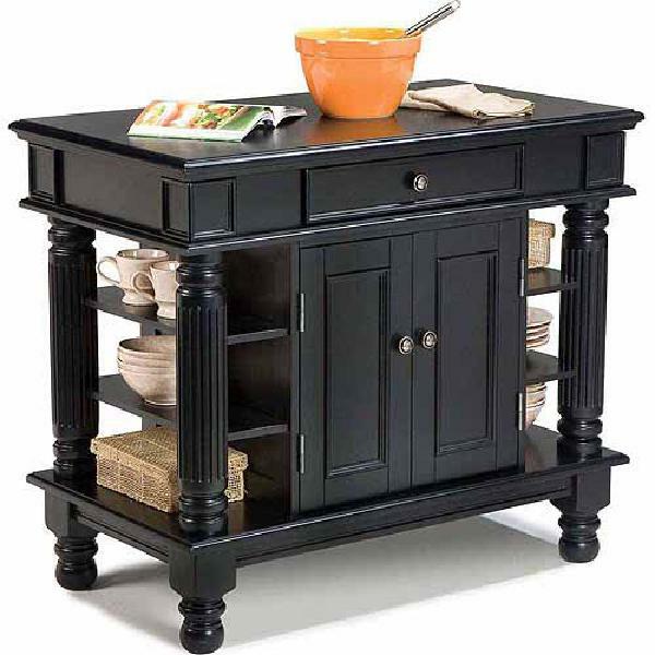 Home Styles Americana Antiqued White Kitchen Island For Sale