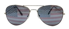 I SO COOL American Flag Lens Metal Teardrop Aviator USA Patriotism