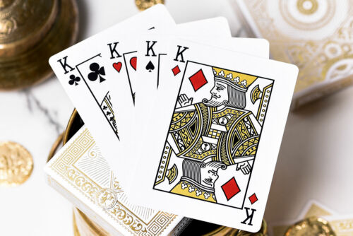 Ellusionist White Aurelians Roman Gold Foil Playing Cards Magic Poker - Picture 5 of 10