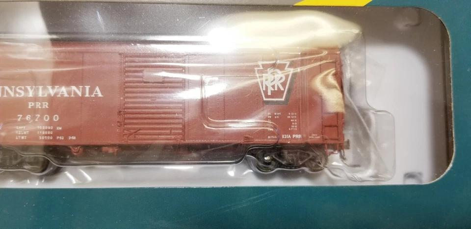 Pennsylvania Railroad Early Shadow Keystone X31A Boxcar 76700 Rapido 123004-6 HO - Image 3 of 4