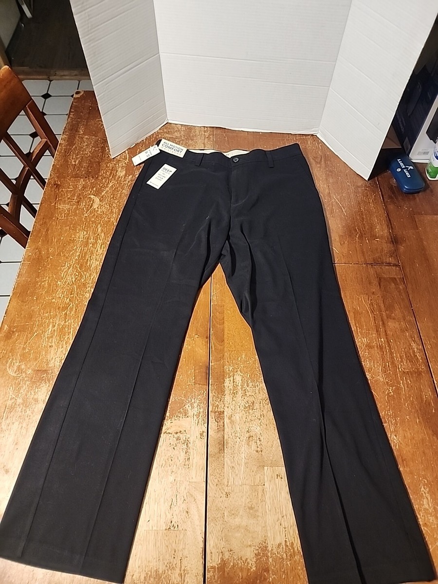 Dockers Men's Easy Stretch Straight Fit Black Dress Pants, 34x32, NWT! MSRP  $50
