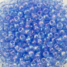 11/0 TOHO ROUND Transparent Rainbow Light Sapphire Seed Bead (8g)
