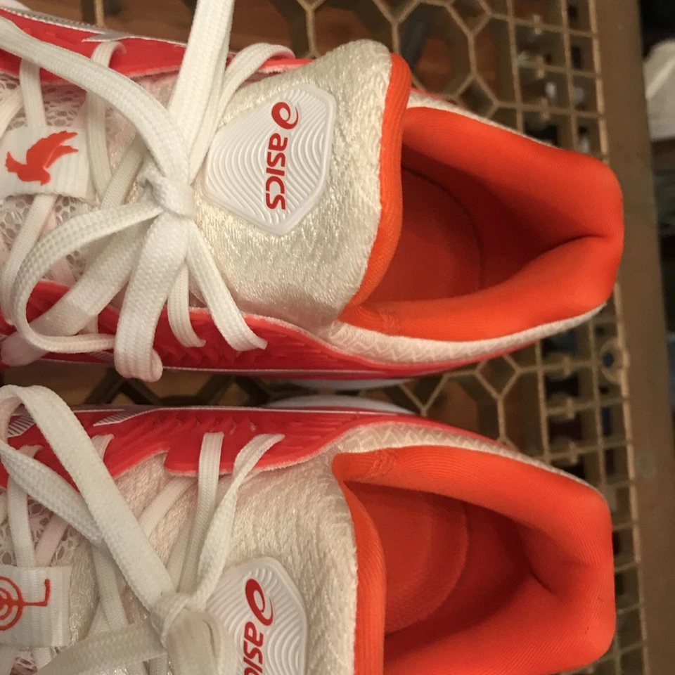 Asics Court FF Novak [1041A089]  Tennis  Shoe Orange/White US Size 6.5 Euro 39.5 - Image 3 of 4