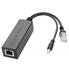Gigabit PoE Splitter, 48V to 12V 2A, Power Over Ethernet Converter, 5.5mm Plug