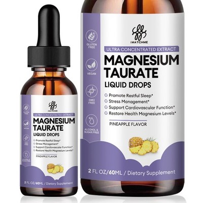 Magnesium Taurate + B6 + CoQ10 Liquid Drops Heart, Muscle & Immune Support