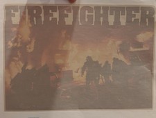 Original Vintage Firefighter Fireman Iron On Transfer
