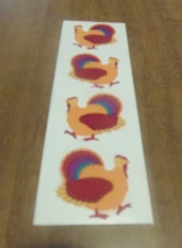 Mrs Grossman TURKEY Stickers Vintage Retired 1990 Thanksgiving fall