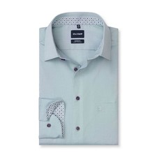 Olympus Luxor modern fit men's business shirt extra long sleeve green 126229 45