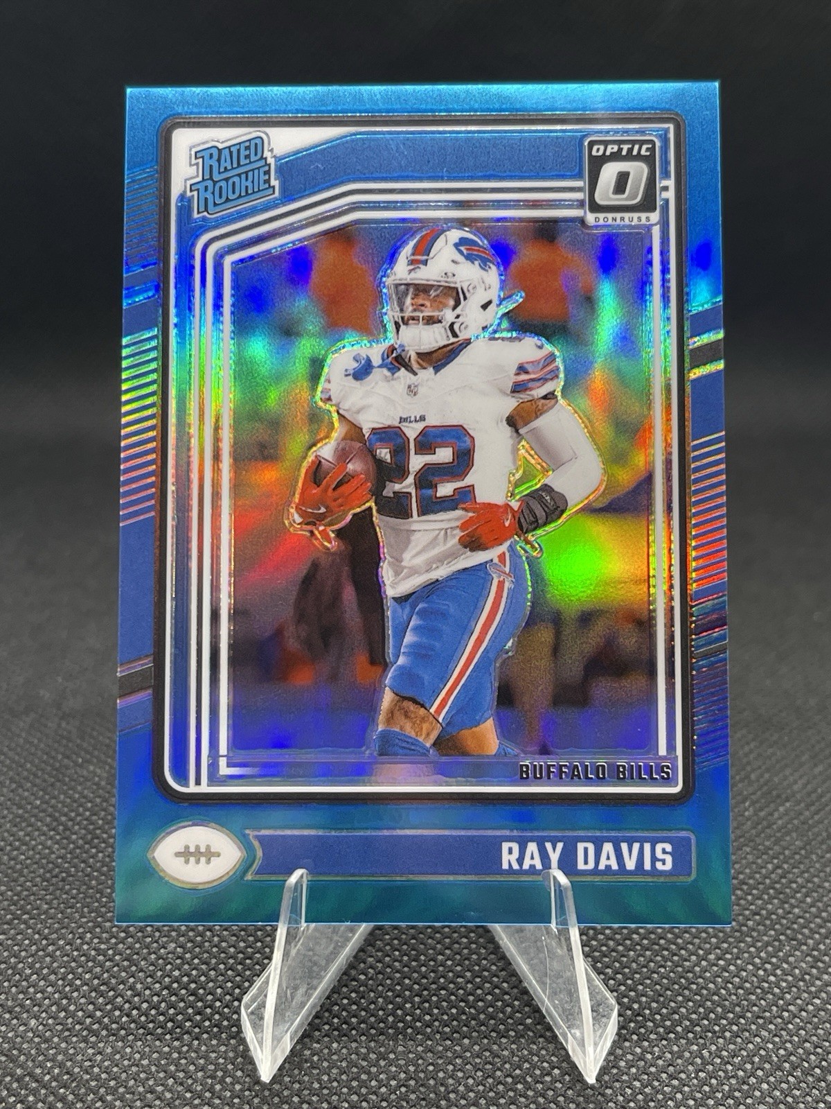 2024 Optic Ray Davis #283 Aqua Rated Rookie /299 Bills
