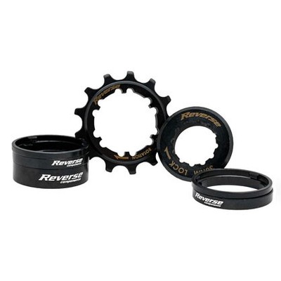 Reverse MS Single Speed Kit 13T Micro Spline, CNC Machined Black Anodized