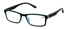 Men  s Matte Lightweight Rectangular Bifocal Readers - Anti Blue Reading glasses