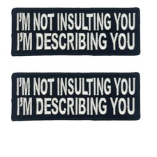 Funny Relatable 2PC 4x1.5 Inch Iron-On Patches for Uniforms, Clothing  Costumes