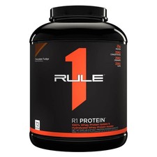 RULE 1 Protein 72 serv Chocolate Fudge Whey Protein Isolate Hydrolysate 5lb